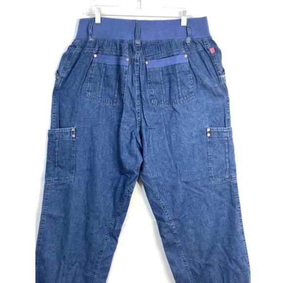 Woman Within NWOT Double Button Front Comfort Waist Cargo Jean Sz 20 Tall Womens - Picture 15 of 16